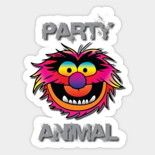 Party Animal Muppet - Grey Sticker